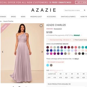 Azazie Bridesmaid dress